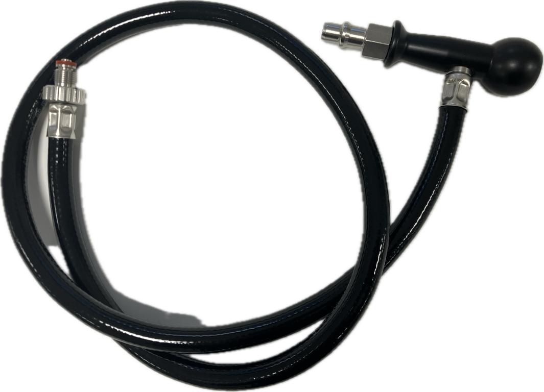 ZGV-Schlauch O2/Sauerstoff mit Gasstecker und DIN/DGAI M12x1-Verschraubung, farbneutral