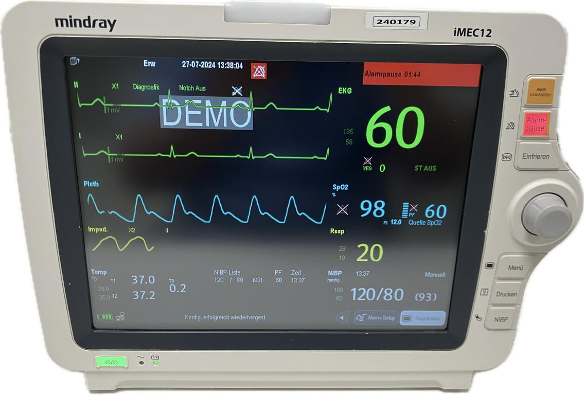 Mindray iMEC 12 mit Touch und Drucker, generalüberholt #SALE