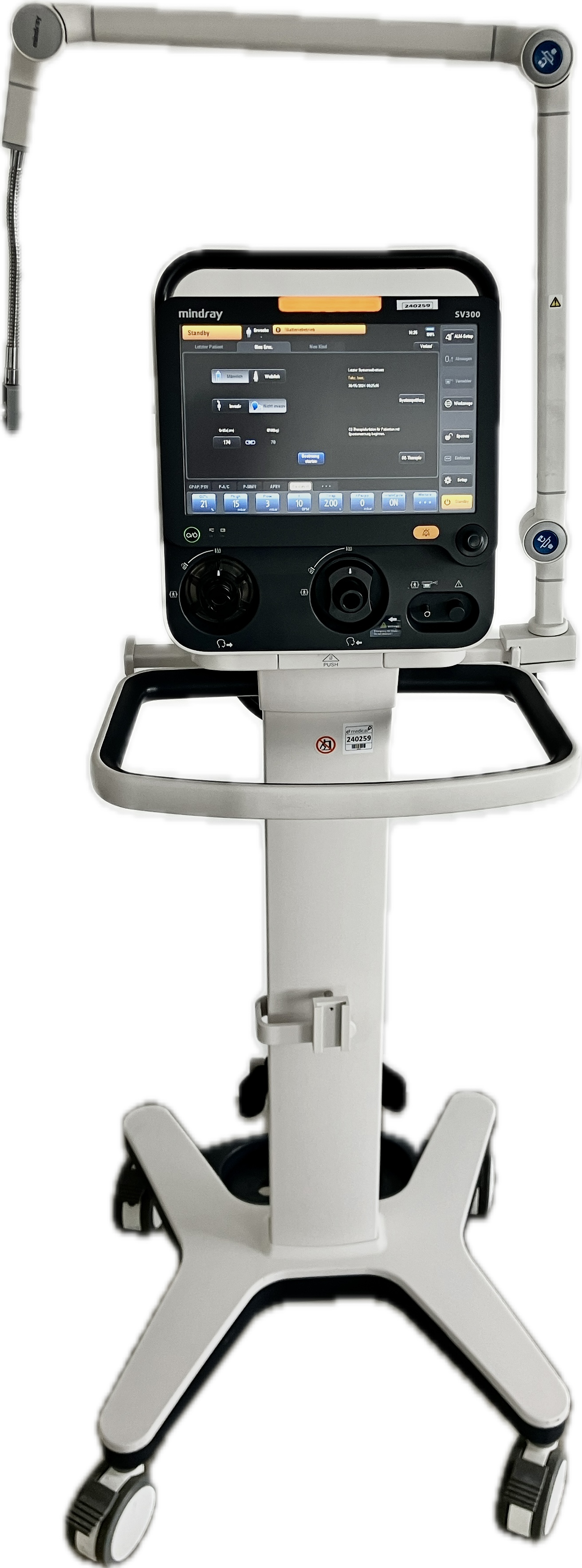 Mindray SV300 Intensivbeatmungsgerät mit Fahrstativ #SALE